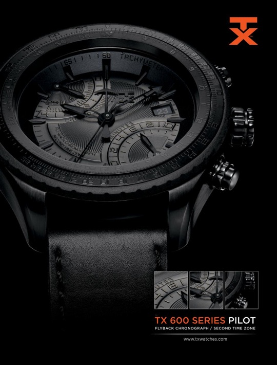 TX Watches - 600 Series Pilot All Black